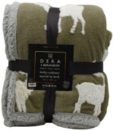Home Elements Deka s beránkem, jacquard vzor Los, zelená - Blanket