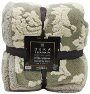 Home Elements Blanket with lamb, jacquard pattern Flowers - Blanket