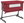 Crib with mattress red linen fabric, 10299