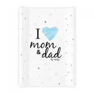 Baby Nellys Changing Pad Soft 2-sided I Love White - Blue - Changing Pad