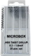 SHESTO Modelcraft vrtáky HSS 0.3 - 1.6 mm (sada 20 ks) - Příslušenství pro modeláře