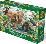 Prime 3D Puzzle s 3D efektem 100 dílků Mláďata v džungli - Jigsaw Puzzle