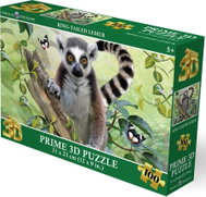 Prime 3D Puzzle s 3D efektem 100 dílků Lemur kata - Jigsaw Puzzle