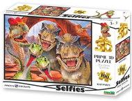 Prime 3D Puzzle s 3D efektem 100 dílků Selfie: Dinosauří party - Jigsaw Puzzle
