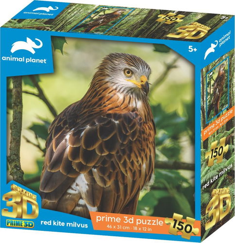 Prime 3D Puzzle with 3D Effect 150 Pieces Animal Planet: Red Kite - Jigsaw Puzzle - Main image