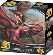 Prime 3D Puzzle s 3D efektem 63 dílků Anne Stokes: Dračí jezdec - Jigsaw Puzzle