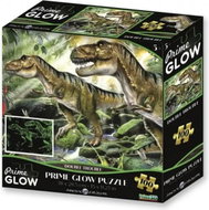 Prime 3D Svítící puzzle s 3D efektem 100 dílků Dinosauři - Dvojité potíže - Jigsaw Puzzle