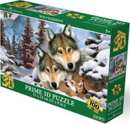 Prime 3D Puzzle s 3D efektem 100 dílků Vlčí souznění - Jigsaw Puzzle