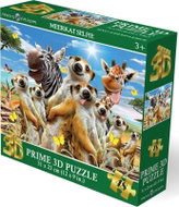 Prime 3D Puzzle s 3D efektem 48 dílků Surikatí selfie - Jigsaw Puzzle