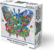 Dřevěné puzzle Prime3D 200 dílků Motýl - Wooden Puzzle