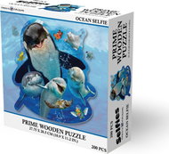 Dřevěné puzzle Prime3D 200 dílků Selfie z oceánu - Wooden Puzzle