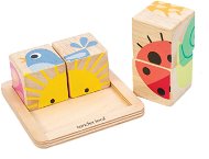 Kocky pre deti Tender Leaf dřevěné kostky Baby Blocks - Kostky pro děti