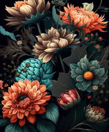 Gaira Painting by numbers Flowers M40976 - Painting by Numbers