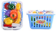 Basket with Slicing Utensils - Toy Shopping Cart