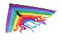 Dragon flying rainbow nylon - Kite