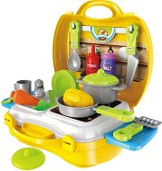 Cooker with Accessories Set in Case - Toy Kitchen Utensils