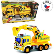 MaDe Car Construction Excavator, battery operated, flywheel, 25 cm - Digger