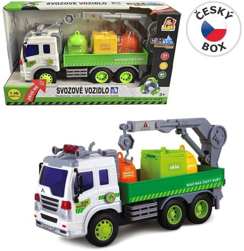 MaDe Flywheel garbage truck, 13 × 26 × 8 cm - Toy Car - Main image