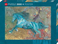 HEYE Puzzle Map Art: Kůň 2000 dílků - Jigsaw Puzzle