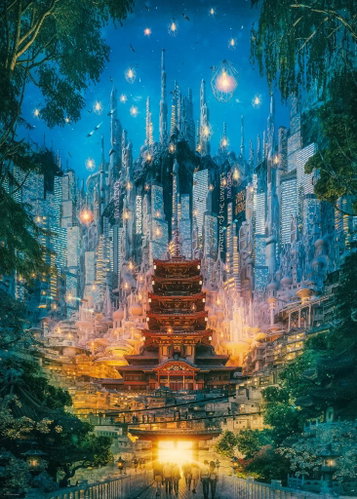 HEYE Puzzle Future Cities: the Portal 1000 pieces - Jigsaw Puzzle - Main image