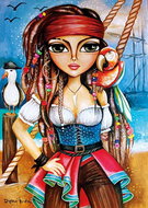 MAGNOLIA Puzzle Beautiful pirate 1000 pieces - Jigsaw Puzzle