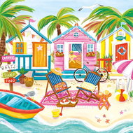 MAGNOLIA Puzzle Beach huts 1023 pieces - Jigsaw Puzzle