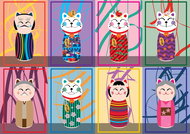 YAZZ Puzzle Maneki Kokeshi 1000 dílků - Jigsaw Puzzle