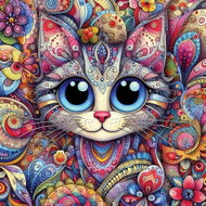 YAZZ Puzzle Cat with big eyes 1023 pieces - Jigsaw Puzzle