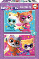 EDUCA Puzzle Super Kitties 2 × 20 dílků - Jigsaw Puzzle