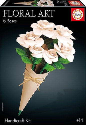 EDUCA 3D puzzle Floral Art - White Roses - Jigsaw Puzzle - Main image