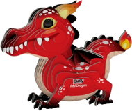 EUGY Červený drak 3D kartonová skládačka   - 3D Puzzle