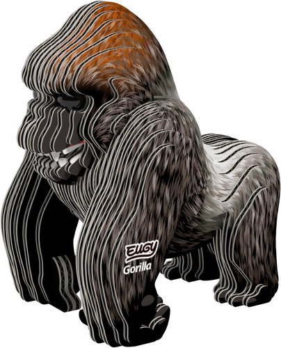 EUGY Gorila 3D kartonová skládačka   - 3D Puzzle - Main image
