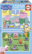 EDUCA Dřevěné Prasátko Peppa 2 × 25 dílků - Puzzle