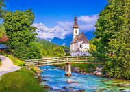 Enjoy Kostelík v Ramsau, Německo 1000 dílků - Puzzle