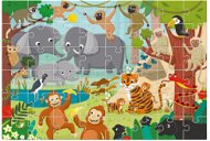 Ludattica Obří podlahové puzzle, Veselá džungle, 48 dílků - Jigsaw