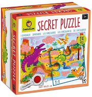 Jigsaw Ludattica Secret Puzzle s lupou, Dinosauři, 24 dílků - Puzzle