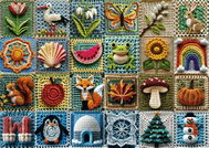 TREFL Puzzle Premium Plus Tea Time: Crocheted Four Seasons 1000 Pieces - Jigsaw Puzzle