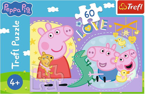 TREFL Puzzle Peppa Pig: Happy Peppa 60 pieces - Jigsaw Puzzle - Main image