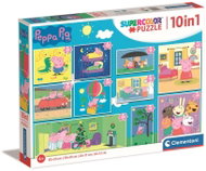 Clementoni Prasátko Peppa 18,30,48,60 dílků sada 10v1 - Jigsaw Puzzle