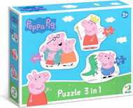 DODO Puzzle Prasátko Peppa: Rodina 3 v 1 (2, 3, 4 dílků) - Puzzle