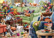 ANATOLIAN Puzzle Kittens in the living room 1500 pieces - Jigsaw Puzzle