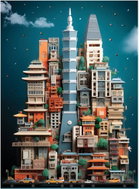 ANATOLIAN Puzzle Taipei 1000 pieces - Jigsaw Puzzle
