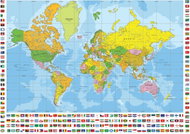 ANATOLIAN Puzzle Political World Map XL 700 pieces - Jigsaw Puzzle
