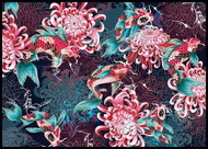 INTERDRUK Puzzle Secret Garden: koi carp and chrysanthemums 1000 pieces - Jigsaw Puzzle