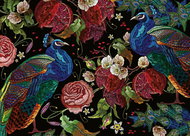 INTERDRUK Puzzle Secret Garden: peacocks among the roses 1000 pieces - Jigsaw Puzzle
