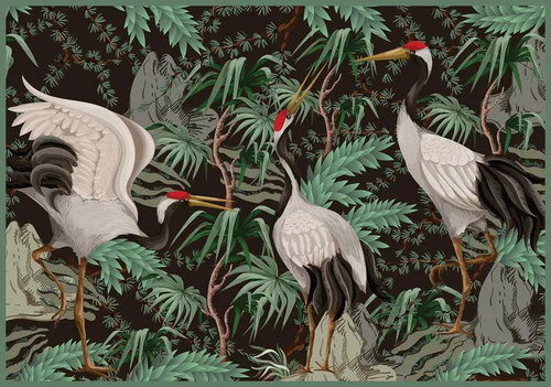 INTERDRUK Secret Garden Puzzle: Cranes 500 pieces - Jigsaw Puzzle - Main image