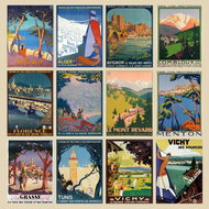 GRAFIKA Square puzzle Posters of Roger Broders 1000 pieces - Jigsaw Puzzle