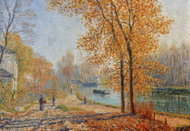 GRAFIKA Puzzle Shores of Loing, autumn morning in Moret 1000 pieces - Jigsaw Puzzle