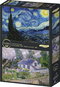 Jigsaw Puzzle GRAFIKA Puzzle Starry Night and Auvers House 2 × 500 pieces - Puzzle