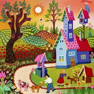 ALIPSON Square puzzle Garden with poppies 1000 pieces - Jigsaw Puzzle